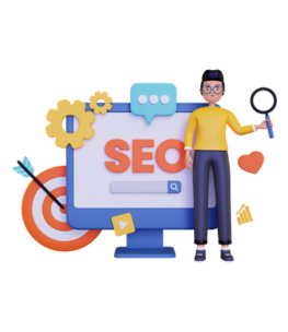 male-seo-developer-3d-illustration-download-in-png-blend-fbx-gltf-file-formats--analytics-logo-website-optimization-webpage-pack-business-illustrations-3829150