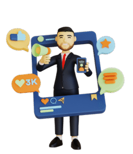 social-media-influencer-3d-illustration-download-in-png-blend-fbx-gltf-file-formats--like-logo-platform-marketing-campaign-businessman-creative-worker-vol-3-pack-business-illustrations-4659650
