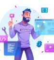 web-development-programmer-engineering-coding-website-augmented-reality-interface-screens-developer-project-engineer-programming-software-application-design-cartoon-illustration_107791-3863
